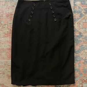 Byer California Black Button-Accent Pencil Skirt